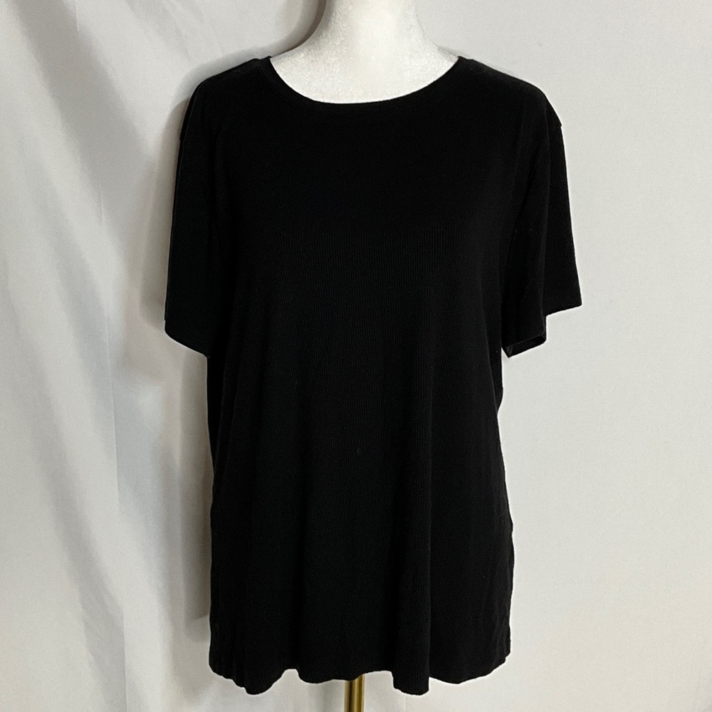 Nine West Soft Spun Black Short Sleeve Tee